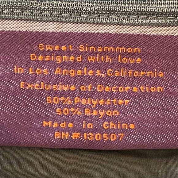 Sweet Sinammon Pewter Gray Wide Leg Party Event Pants NWOT Size M - Picture 10 of 12